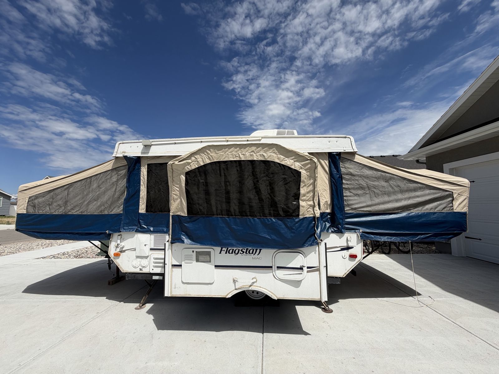 2008 Forest River Flagstaff MAC Pop-Up Tent Trailer - Sleeps 7, King & Queen Beds, Kitchenette