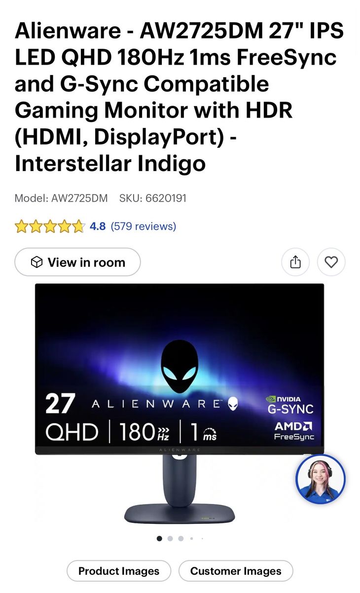 ALIENWARE 27 INCH GAMING MONITOR