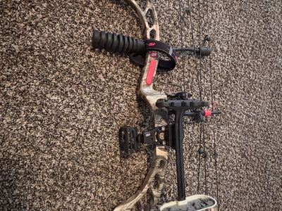 PSE Stinger 3G Compound Bow - Camo, 55-70lb Draw, Ready to Hunt w/ Sight & Rest
