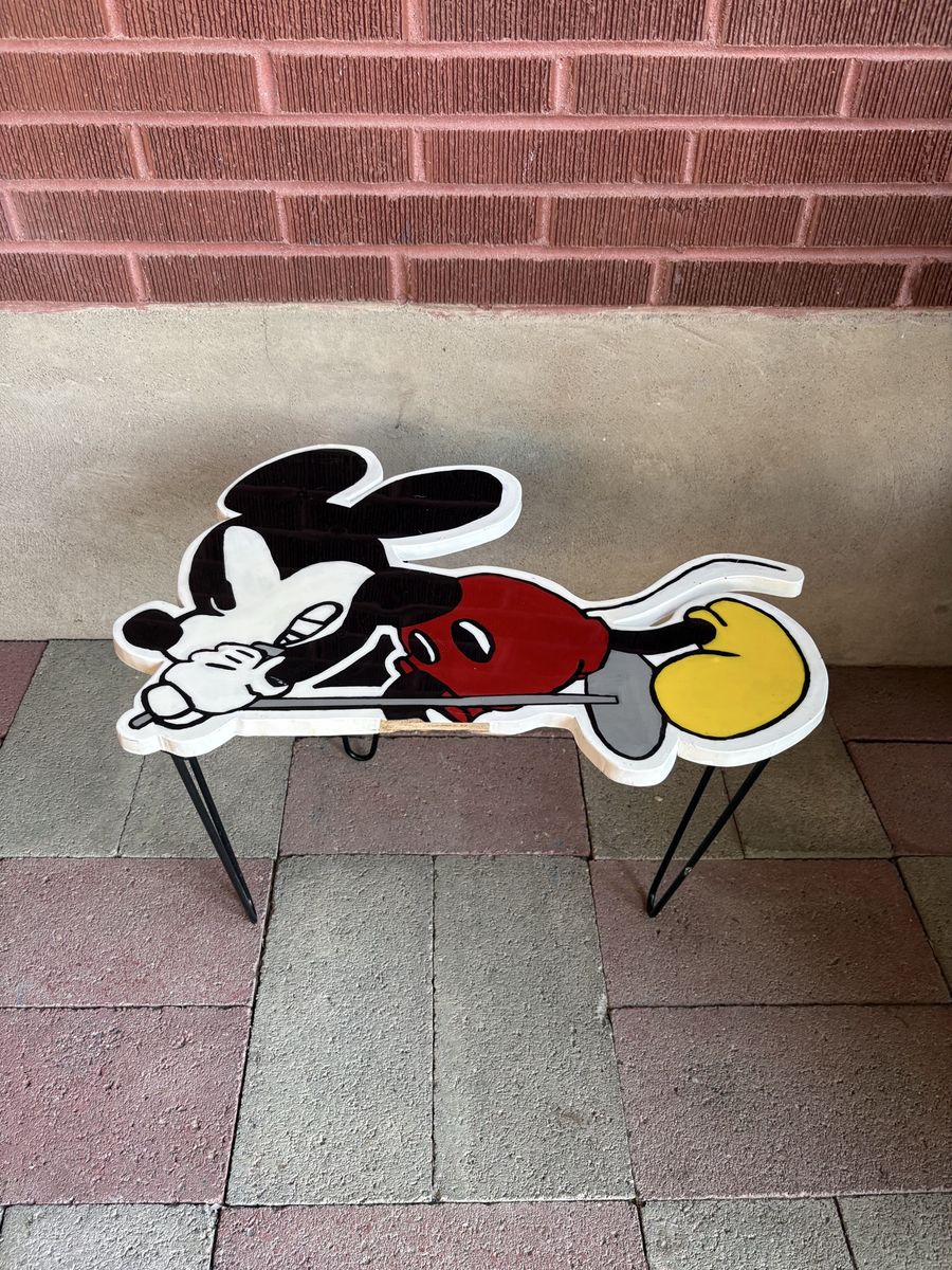 Vintage Style Mickey Mouse Custom Side Table / Accent Table