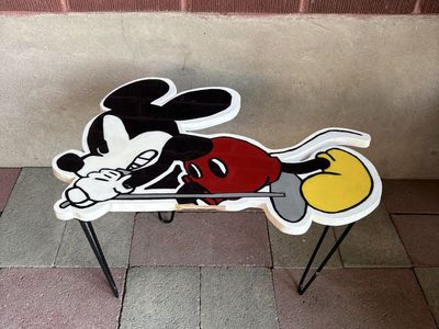 Vintage Style Mickey Mouse Custom Side Table / Accent Table