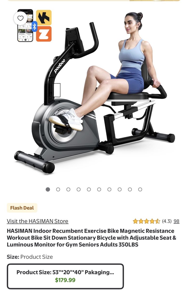 Recumbent exercise bike