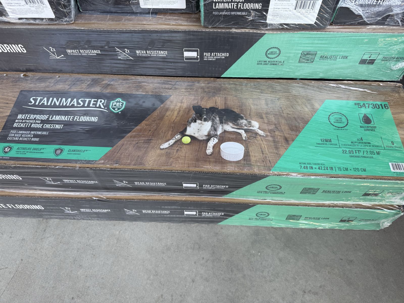 2294 SqFt PetProtect Beckett Ridge Chestnut Waterproof Laminate Flooring