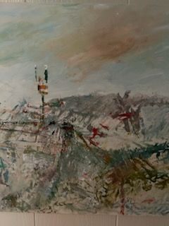 Unique abstract acrylic 18"×24" art painting home office decore great color schemes, over 100 to choose from!! talking pieces