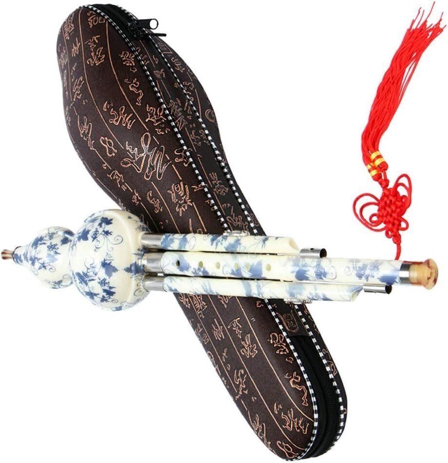 Healifty Hulusi Flute, 16-Inch Gourd