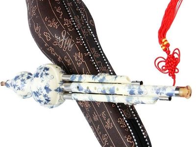 Healifty Hulusi Flute, 16-Inch Gourd