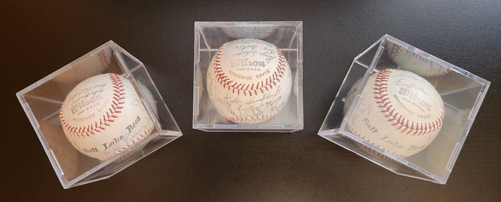 BASEBALL COLLECTIBLES - 3 (Three) Salt Lake Bees Autographed Baseballs - 1 From 1958 & 2 From 1959!
