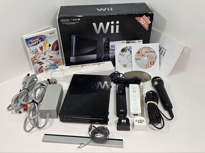 #23: BLACK NINTENDO Wii SYSTEM in (an) Original Wii BOX; TESTED