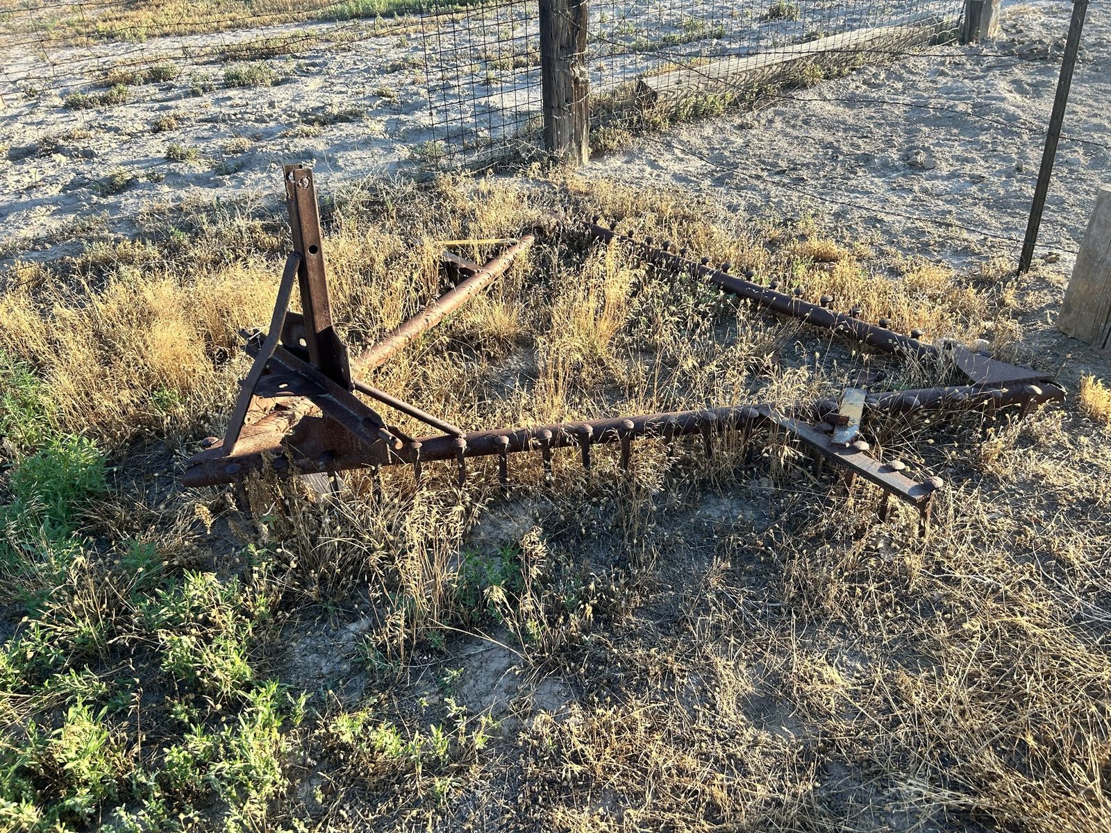 Vintage 3-Point Spike Tooth Drag Harrow - Heavy Duty Farm Equipment Attachment