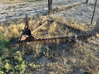 Vintage 3-Point Spike Tooth Drag Harrow - Heavy Duty Farm Equipment Attachment