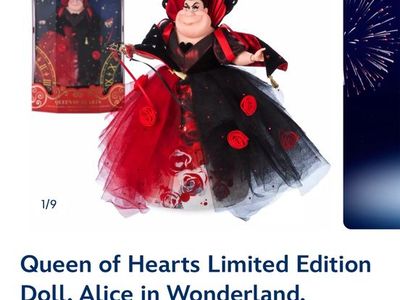 Disney Parks Queen of Hearts Limited Edition Doll D23 Midnight Masquerade Alice in Wonderland