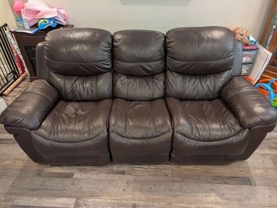 Free Dark Brown Leather Recliner