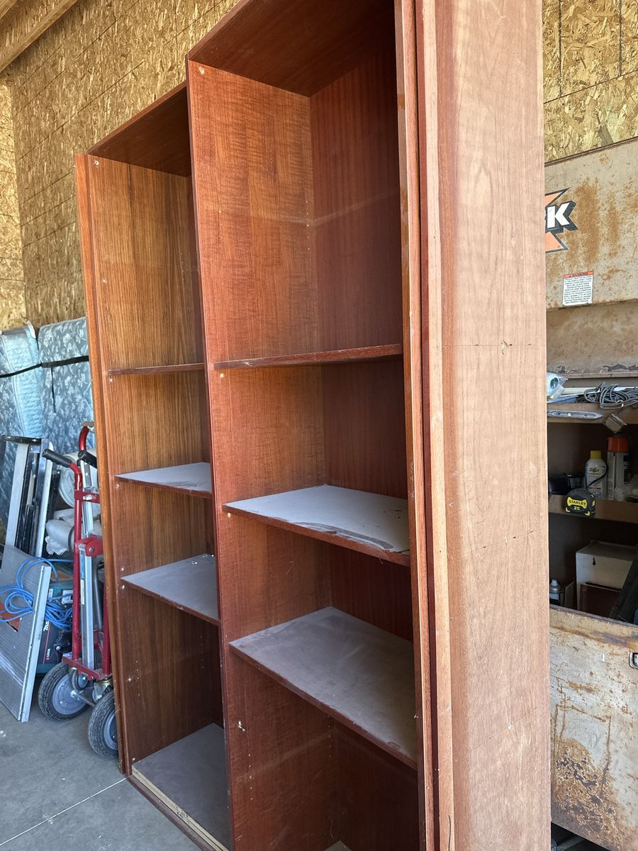 Wooden Bookcase/Shelving Unit - Used Condition, Adjustable Shelves