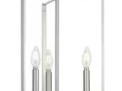 NEW BRUSHED NICKEL 3 LIGHT CHANDELIER