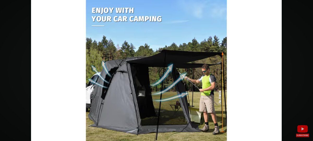 Kampkeeper khaki SUV car tent.
