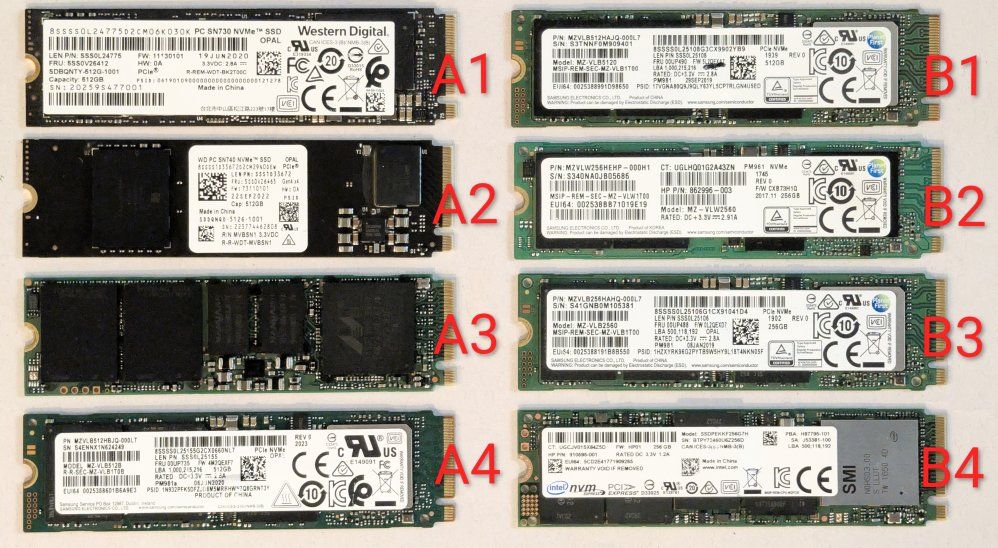 M.2 NVMe SSD - 256GB & 512GB