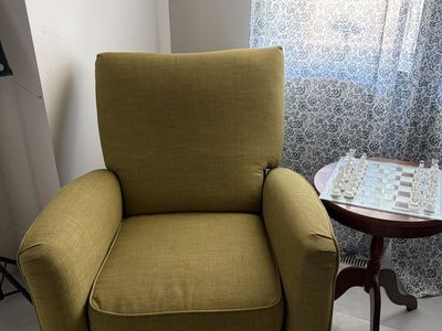 Green reclining chairs