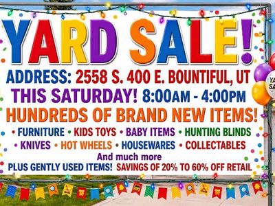 YARD SALE SATURDAY! 2558 S 400 E Bountiful 8-4