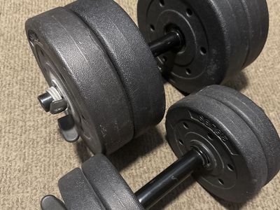Adjustable Dumbbells Weight Set, Black, Ideal for Home Gym Workouts
