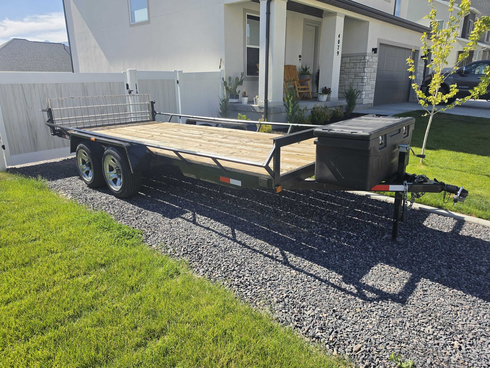 16' Custom flatbed rear and side load ATV Utility Heavy duty trailer