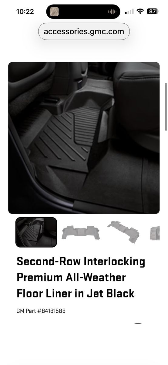 GMC Floor mats 2nd row 