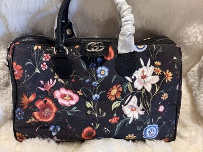 Beautiful GG Inspired Floral Black Bag