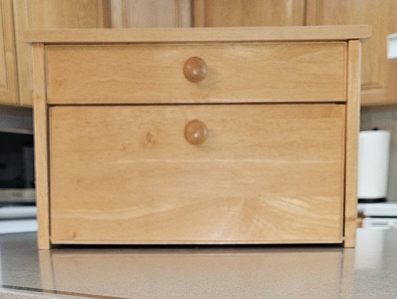 Wooden Bread Box or Desk Organizer