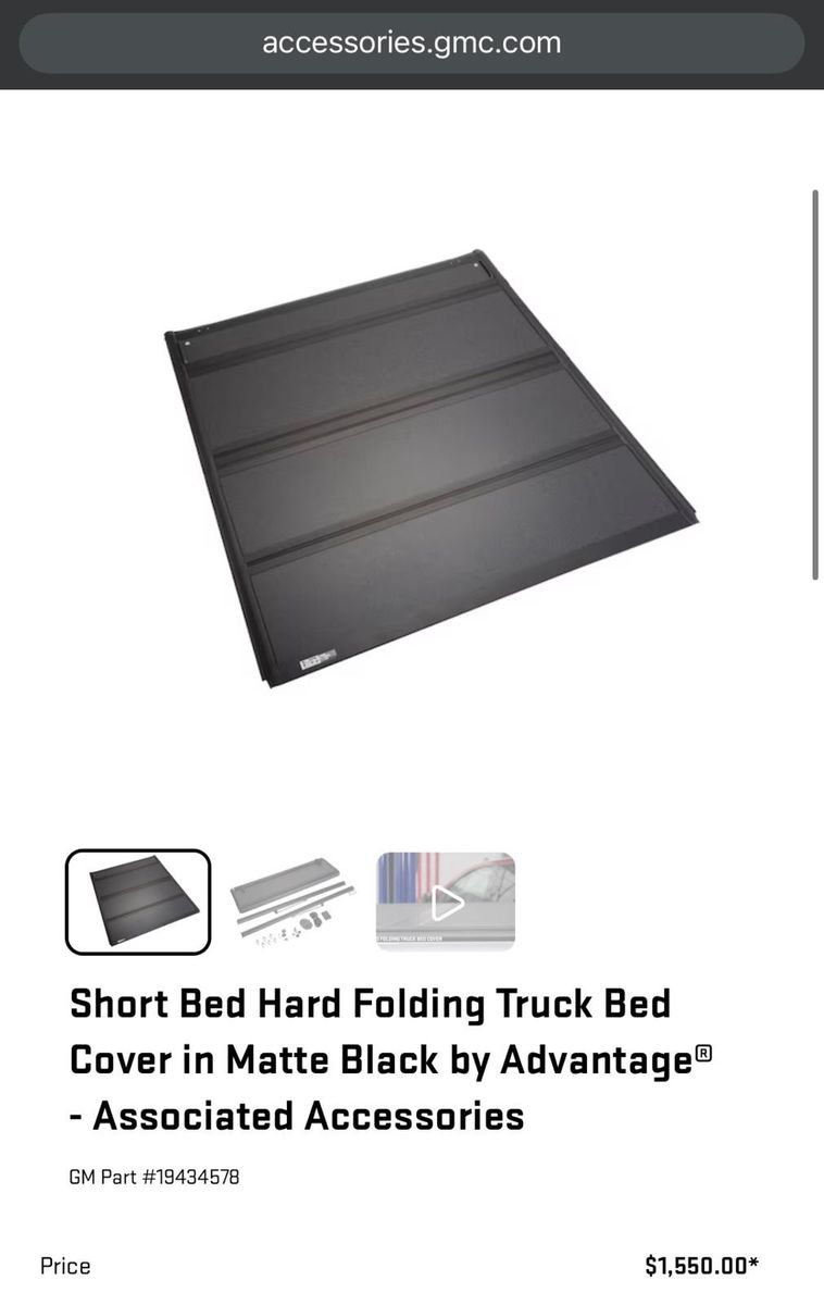 OEM GM Hard Folding Tonneau Cover