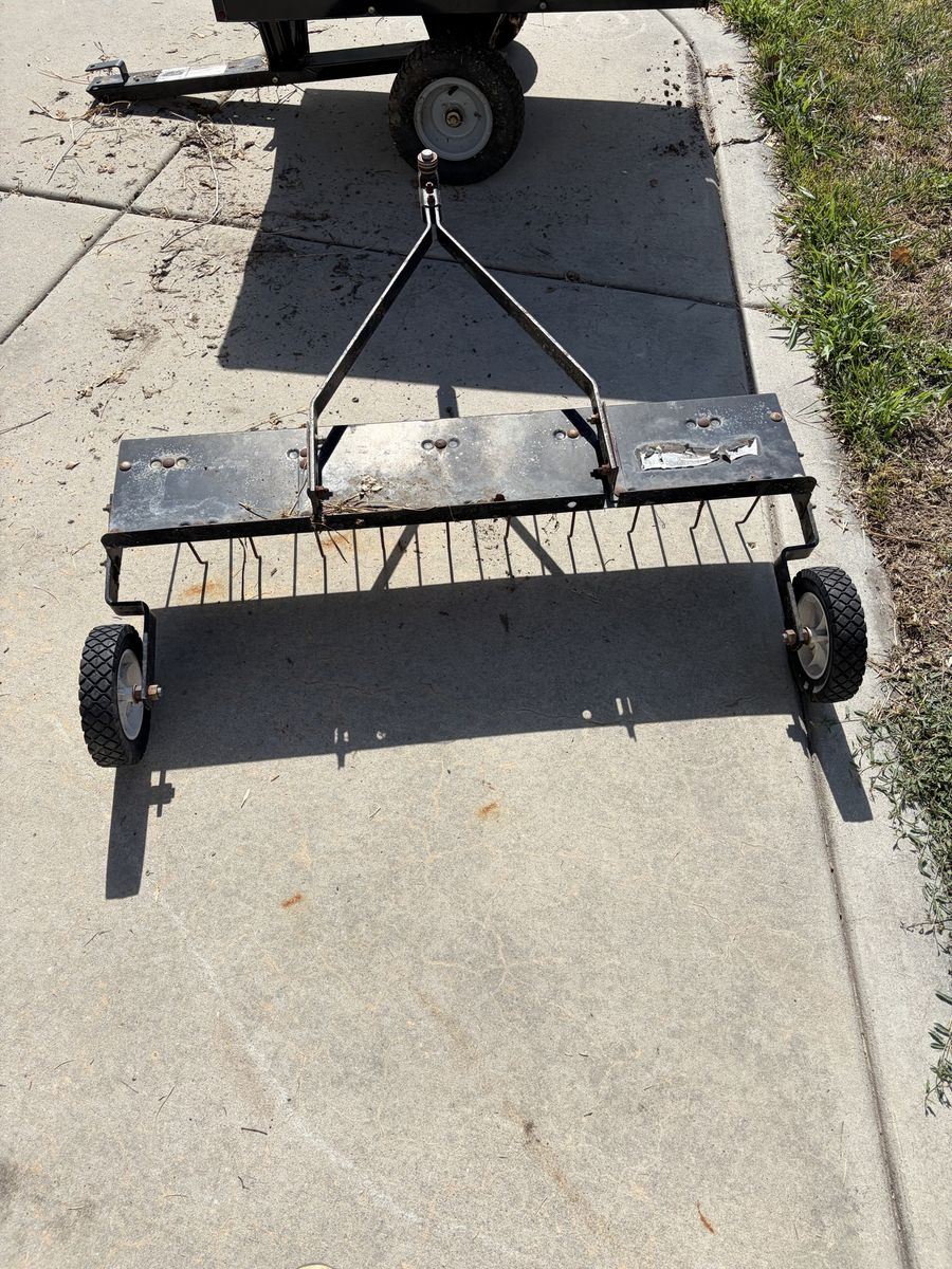 Tow-Behind Spring Tine Dethatcher 45-Inch Lawn Care Attachment