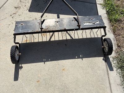 Tow-Behind Spring Tine Dethatcher 45-Inch Lawn Care Attachment