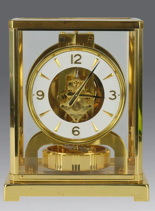 "Atmos Clock Model 528 by Jaeger Le Coutre