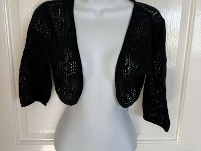 JJ Basics Woven Cardigan Black S