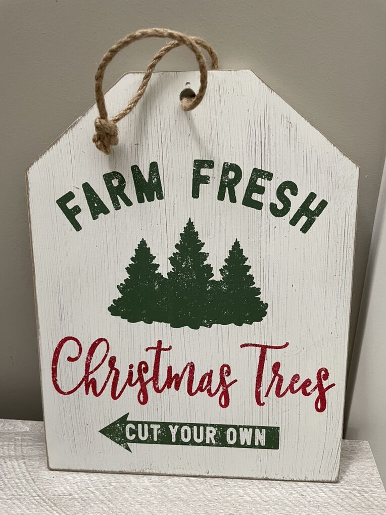 Farmhouse farm Fresh christmas Trees Wood Wall Dec