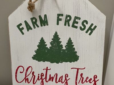 Farmhouse farm Fresh christmas Trees Wood Wall Dec