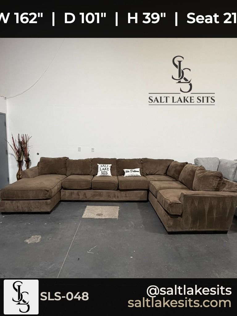 Large Brown U Shape Sectional
