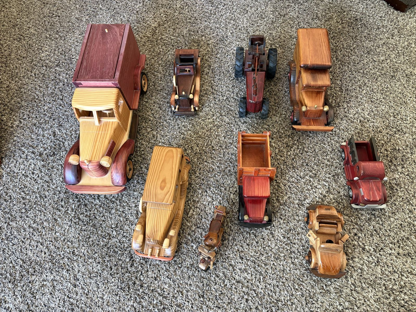 Wooden old-time cars