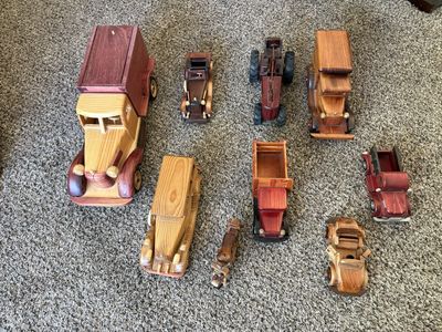 Wooden old-time cars