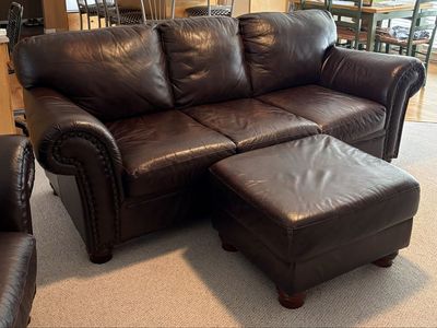 Brown Leather Living Room Set