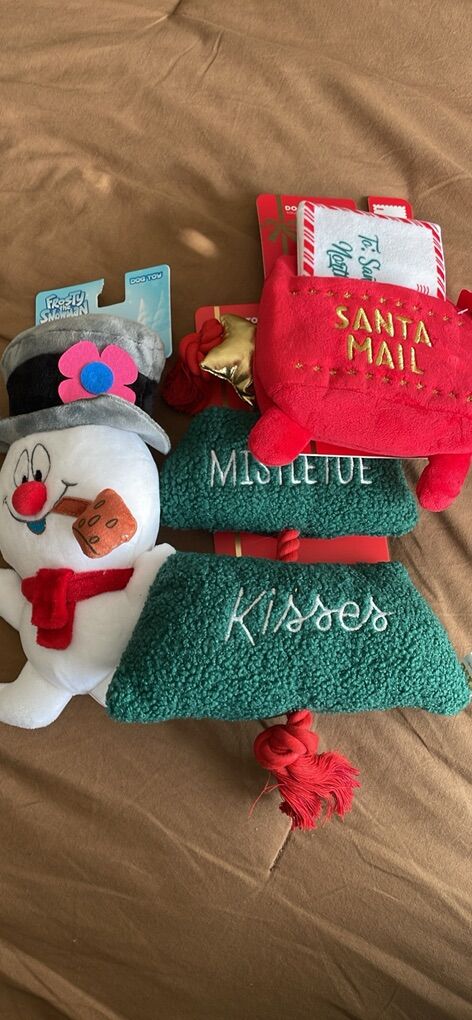 Christmas dog toy lot of 3 new toys!