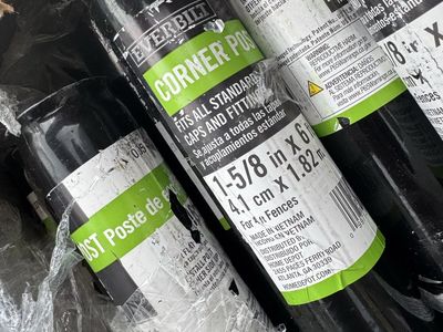 Everbilt 1-5/8” x 6 ft Black Galvanized Steel Chain Link Fence posts