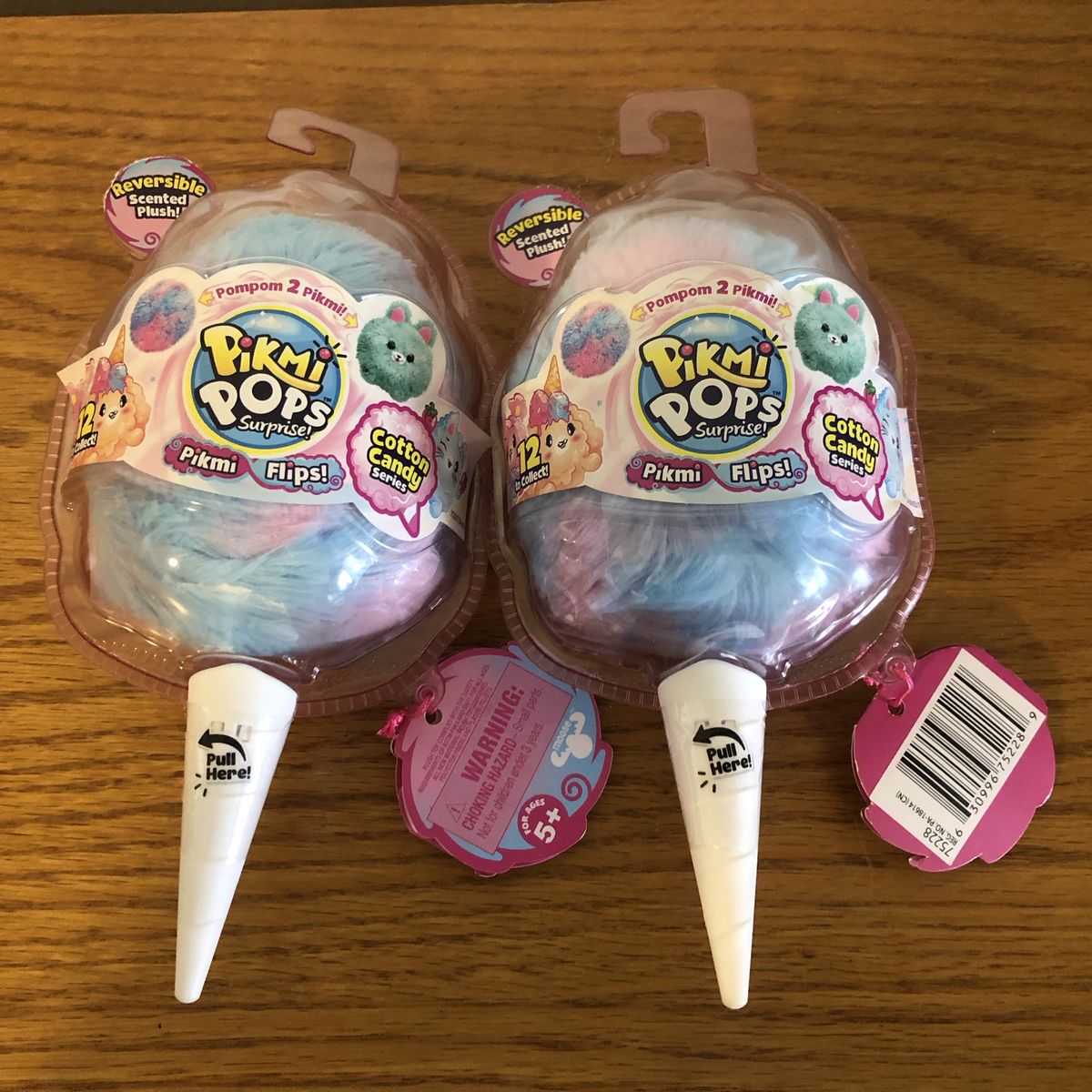 Pikmi Pops Surprise Pikmi Flips Cotton Candy Series Reversible Plush Set of 2