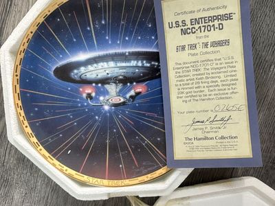 Star Trek The Next Generation / Voyager Collector Plates Lot of 3 Hamilton Collection COA