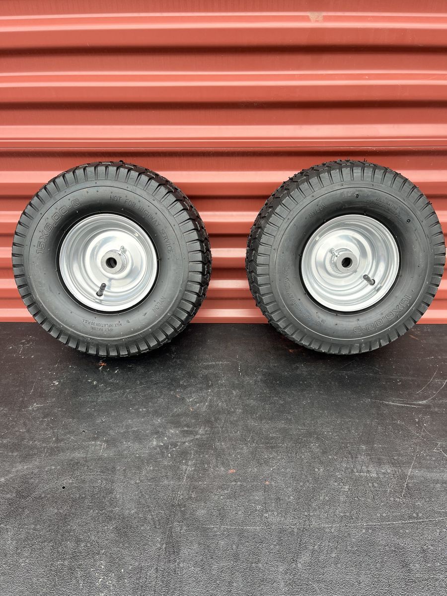 New Front Lawn Tractor Tires 15x6.0-6 With Rims