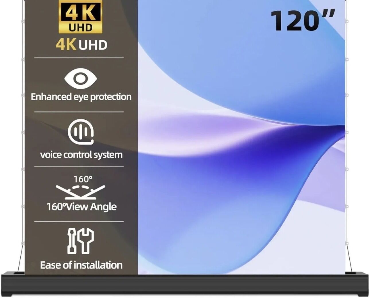 New 120 Motorized Floor Rising Alr Screen