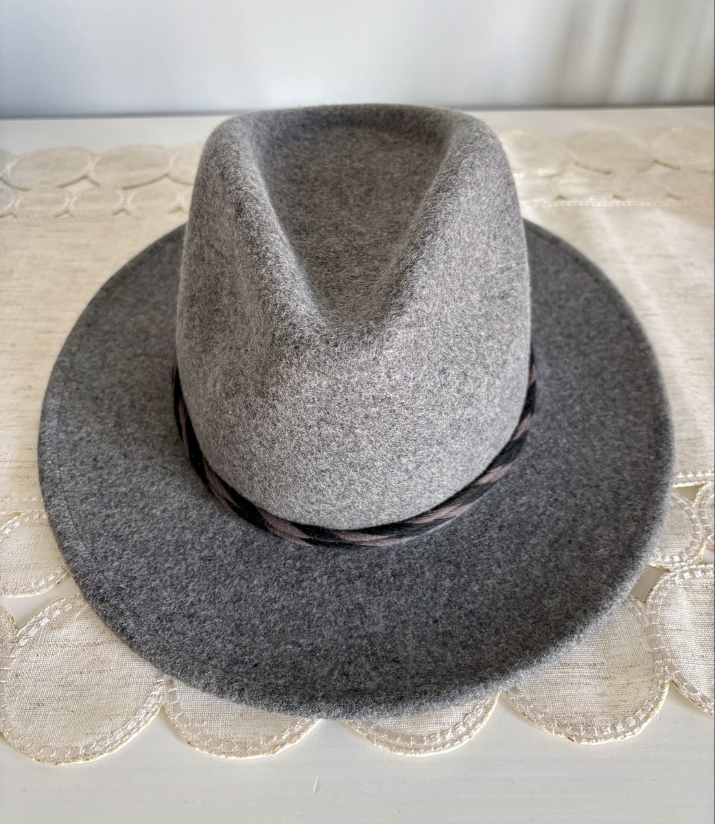 Gray Brixton Wool Unisex Fadora Hat