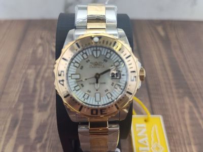 Invicta Pro Diver Swiss Ronda 585 Caliber Women's Watch w/ Mother of Pearl Dial - 30mm, Gold (6895)