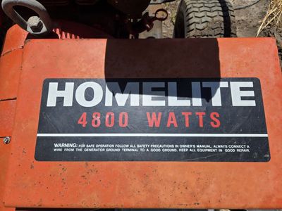 Homelite 4800 watt Generator - Vintage