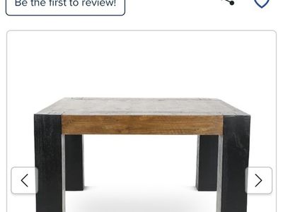 Brand new caramel and black square counter height dining table