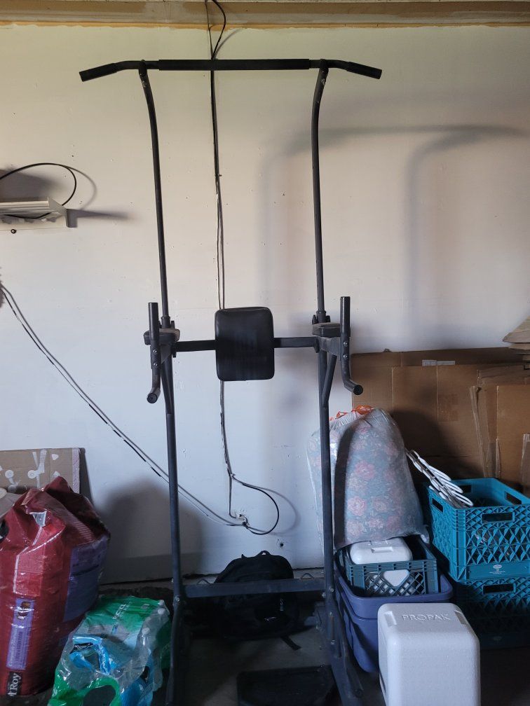 Multi-Function Power Tower Dip Station and Pull-Up Bar