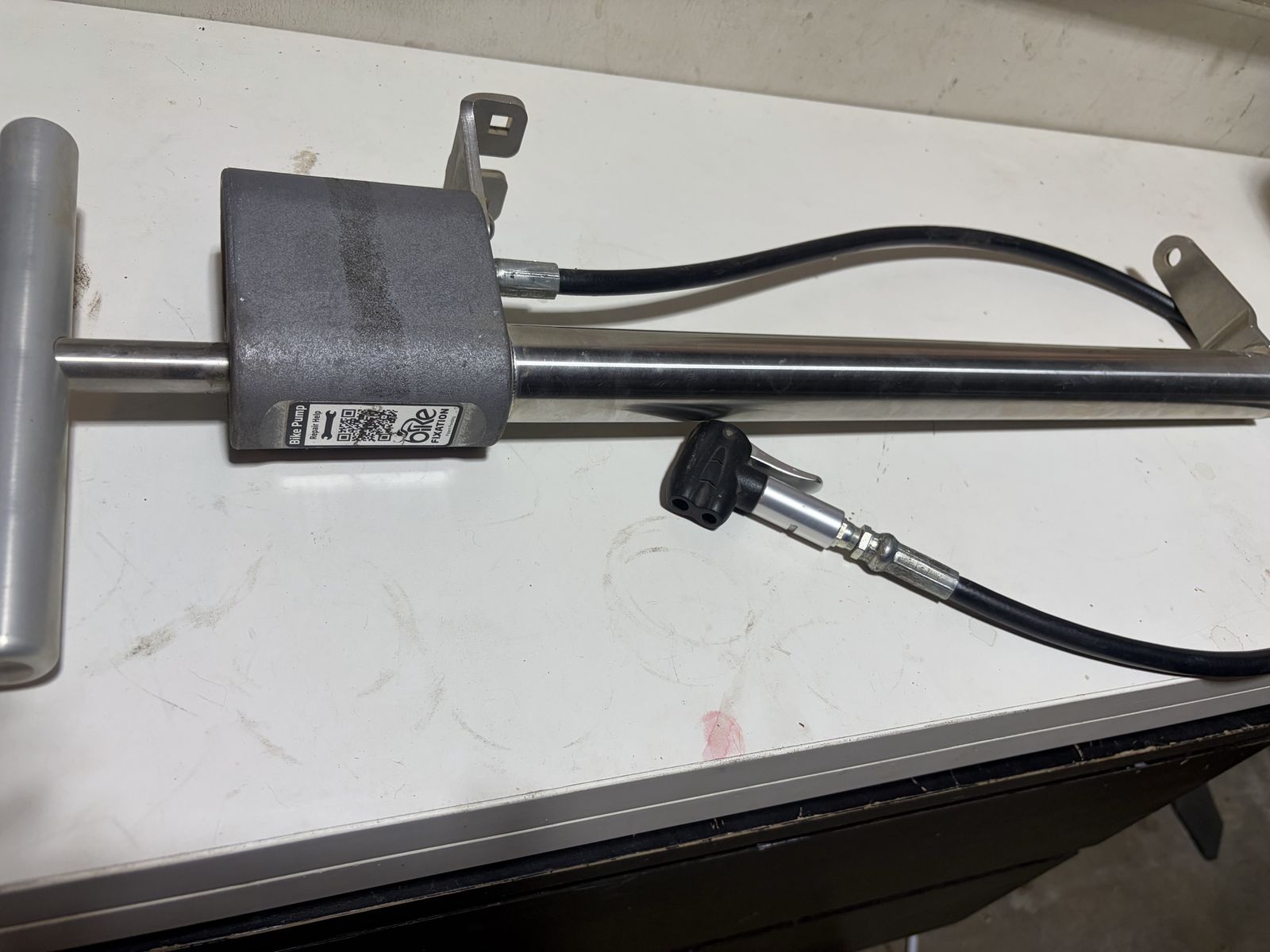 Saris Infrastructure Bike Fixation Public Floor Mount Bike Pump - Durable & Weatherproof $300 obo sales for $1000 online